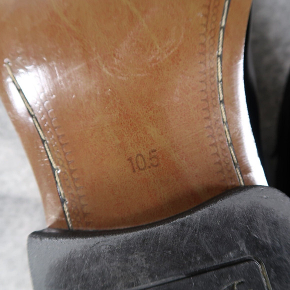 Stacy Adams Shoes Mens 10.5 Loafer Dress Formal Black Slip On Square Toe Classic - Picture 12 of 15